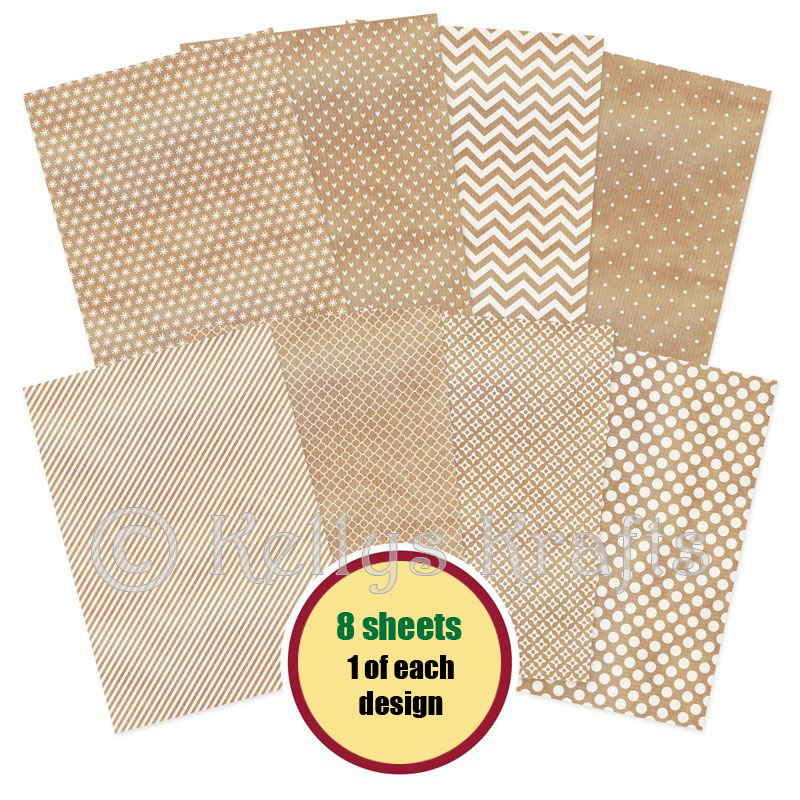A4 Patterned Card - Get Krafty Pack (8 Sheets)