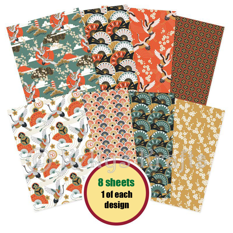 A4 Patterned Card - Eastern Charm (8 Sheets)