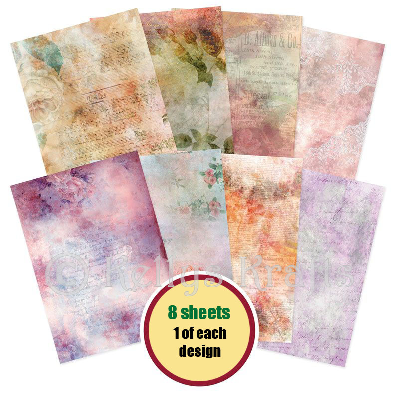 A4 Patterned Card - Sweet Secrets (8 Sheets)