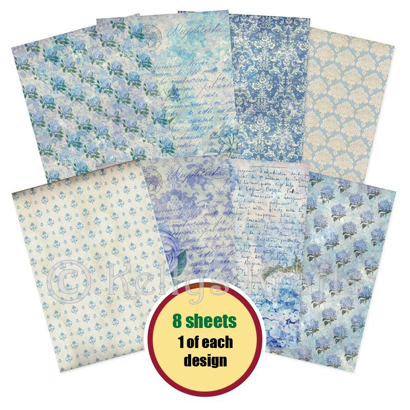 A4 Patterned Card - Bygone Blooms (8 Sheets)