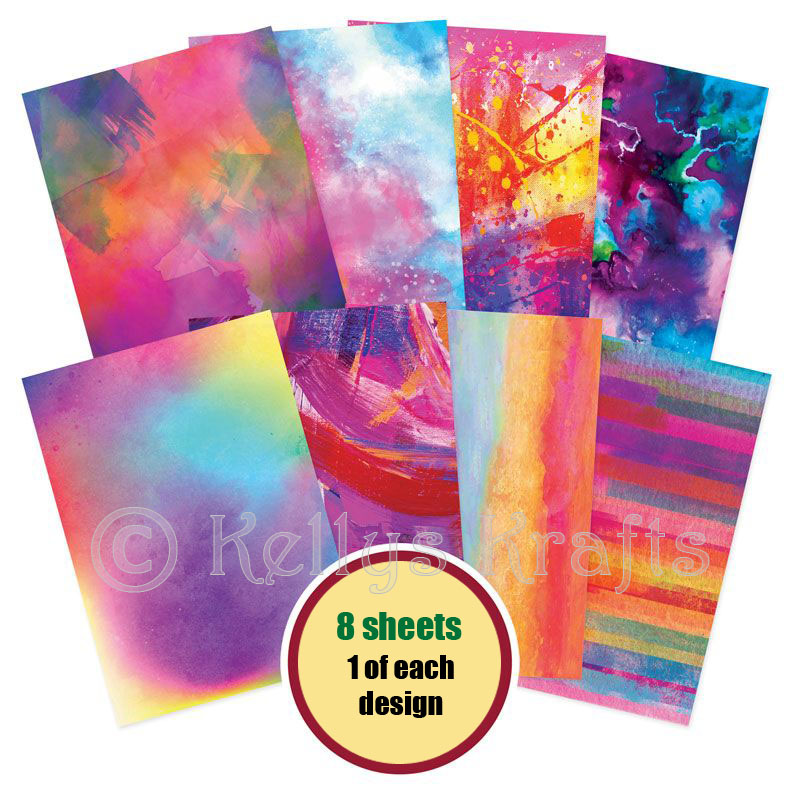 A4 Patterned Card - Colour Carnival (8 Sheets)