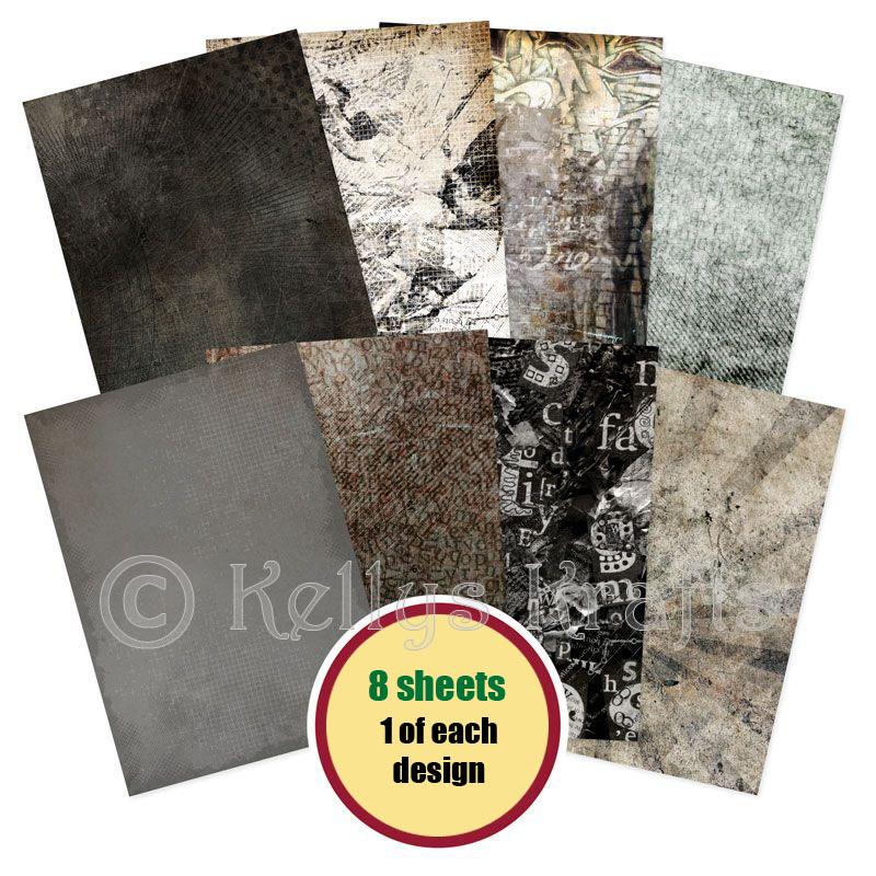 (image for) A4 Patterned Card - Urban Edge (8 Sheets)