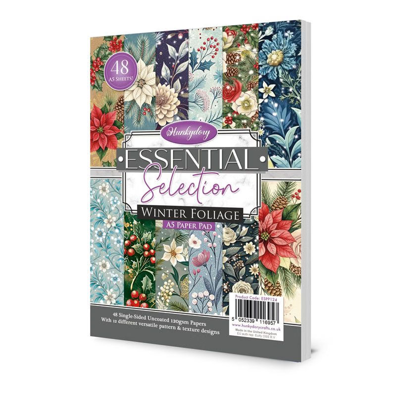 (image for) Hunkydory - Essential Selection A5 Paper Pad - Winter Foliage (48 Sheets)