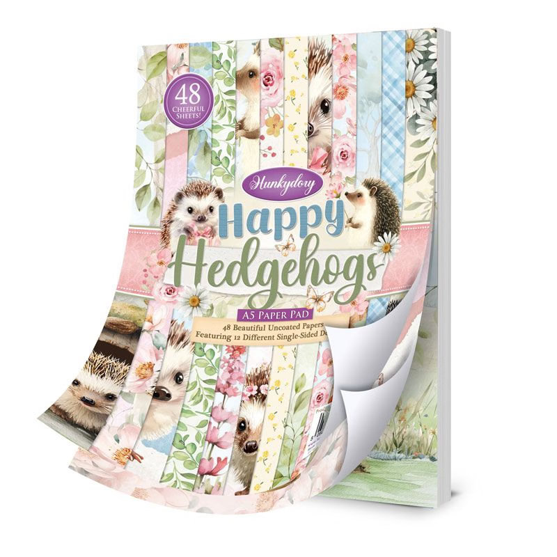 (image for) Happy Hedgehogs A5 Paper Pad (48 sheets)