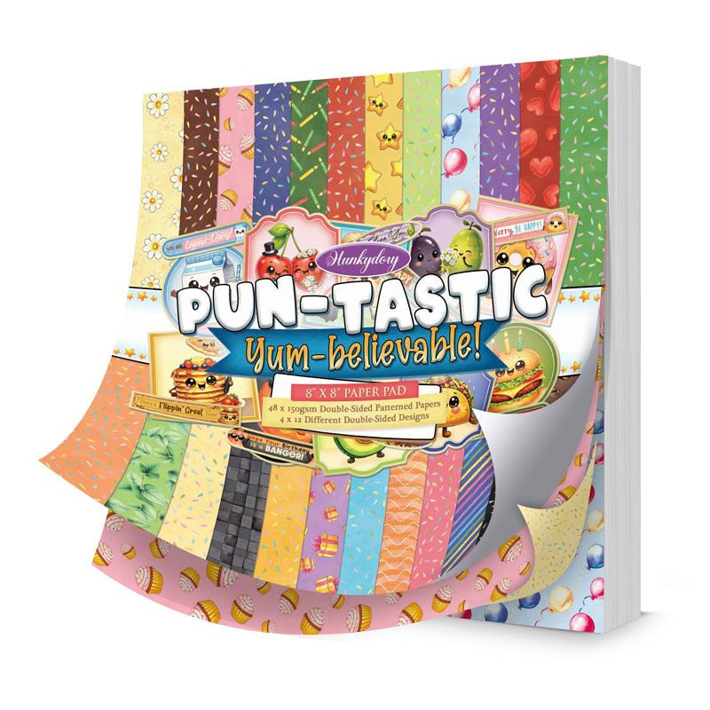(image for) 8x8 Paper Pad - Hunkydory - Pun-tastic Yum-believable