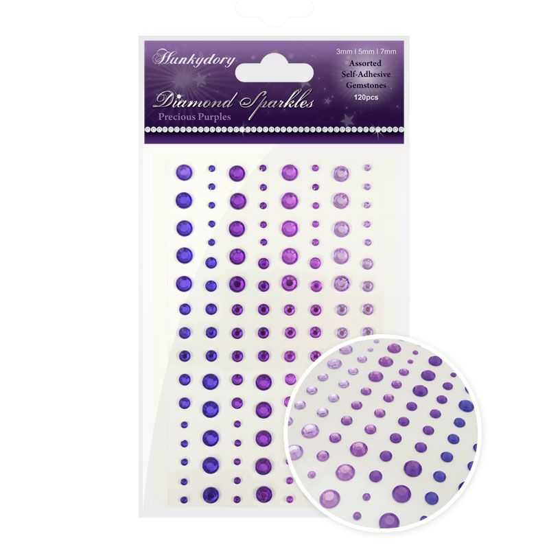 Diamond Sparkles Gemstones, Precious Purples (120 Pieces)