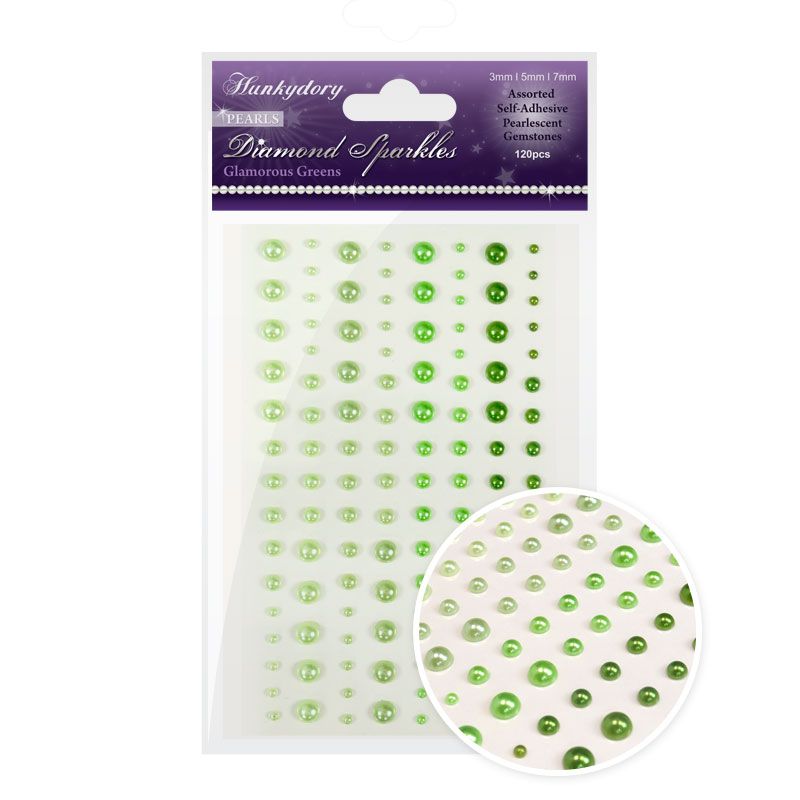 Diamond Sparkles Precious Pearls, Glamorous Greens (120 Pieces)