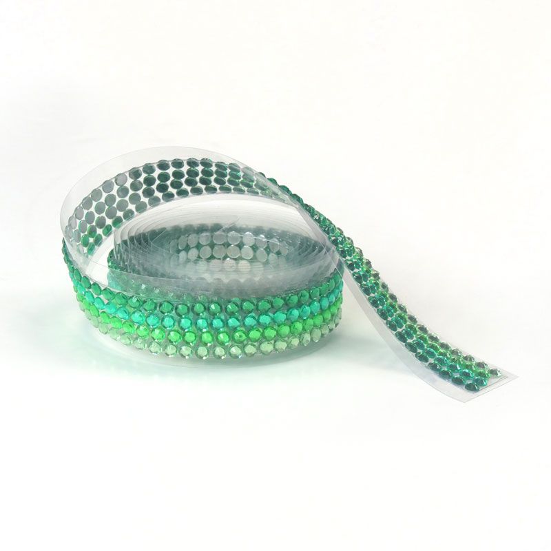 Diamond Sparkles Gemstone Roll, Gorgeous Greens (1 Metre Length)