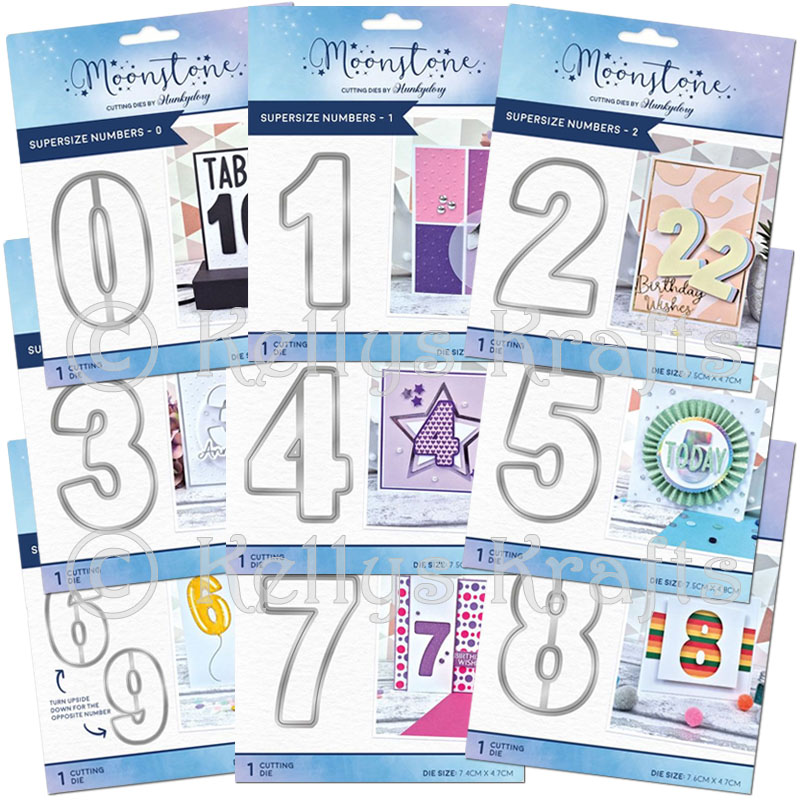 (image for) *SPECIAL BUY* Moonstone Cutting Dies, Supersize Numbers Full Collection (0-9)