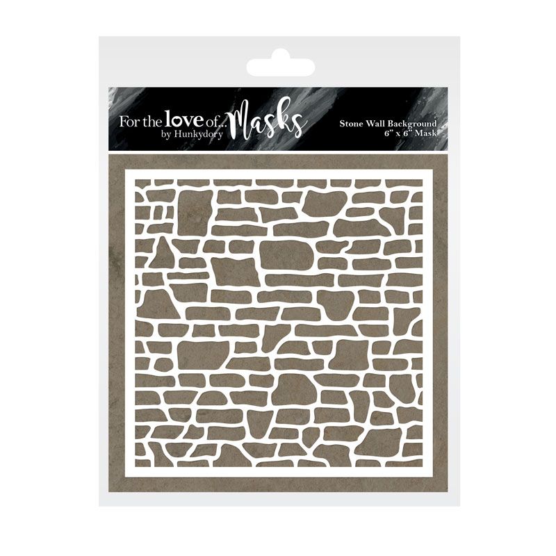 For The Love of Masks, Stencil - Stone Wall Background (FTLM392)