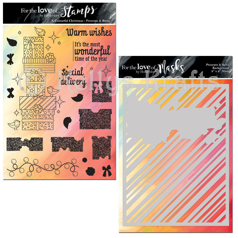 A Colourful Christmas - Presents & Bows (Stamp & Stencil Bundle)