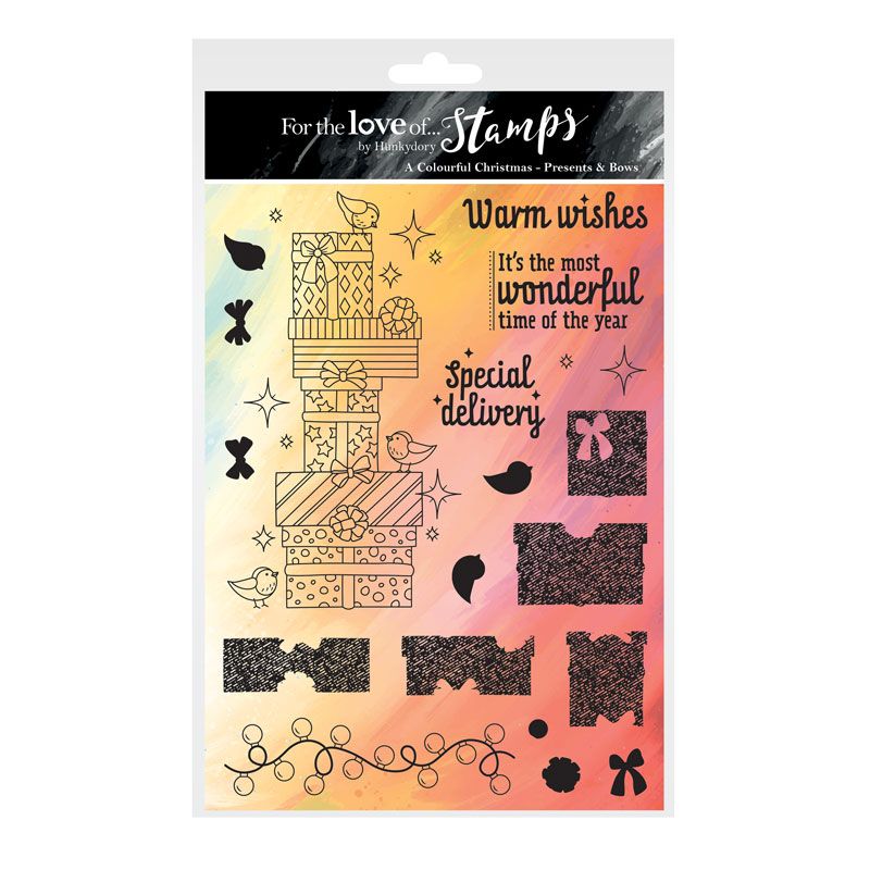 A Colourful Christmas Stamp Set - Presents & Bows (FTLS925)