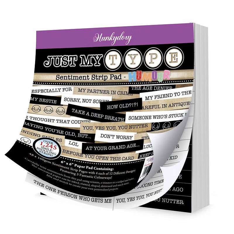 (image for) Just My Type - Sentiment Strip Pad - Humour (48 sheets - 1,245 strips)