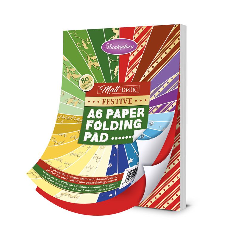 A6 Festive Paper Folding Pad (80 sheets)