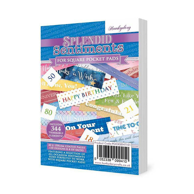 (image for) Pocket Pad - Splendid Sentiments (40 Sheets) POCKSENT101