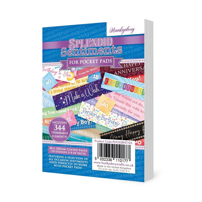 (image for) Pocket Pad - Splendid Sentiments (40 Sheets) POCKSENT103