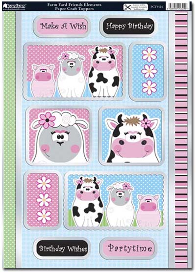 Kanban Craft Toppers - Farmyard Friends Elements (PCT9324)