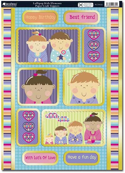 Kanban Craft Toppers - Lollipop Kids Elements (PCT9332)