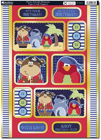 Kanban Craft Toppers - Pirate Friends Elements (PCT9334)