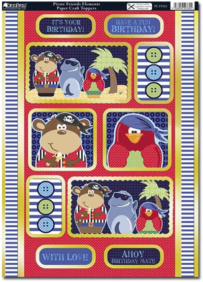 (image for) Kanban Craft Toppers - Pirate Friends Elements (PCT9334)