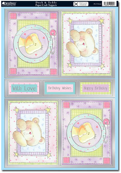 Kanban Craft Toppers - Cutie Pies, Duck & Teddy (PCT9241)