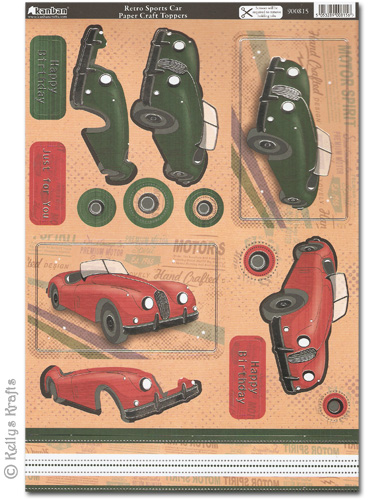 Kanban Craft Toppers - Retro Sports Car (900815)