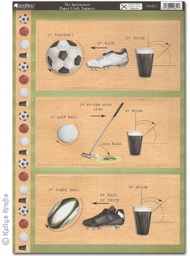 Kanban Craft Toppers - The Sportsman, Football / Golf / Rugby (900821)