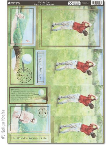 Kanban Craft Toppers - Hole In One, Golf (900826)