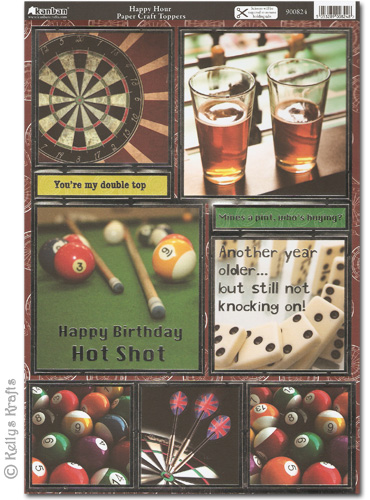 Kanban Craft Toppers - Happy Hour, Pub Games (900824)