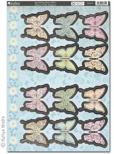 Kanban Craft Toppers - Sparkling Butterflies (900849)