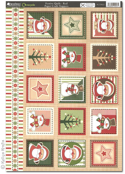 Kanban Craft Toppers - Festive Quilt - Red (PCT9923)