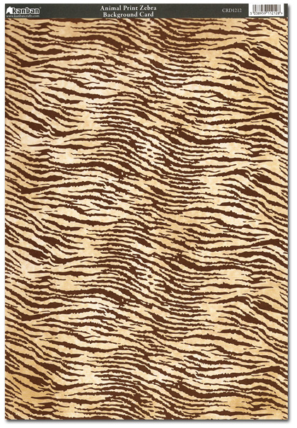 Kanban Patterned Card - Animal Print, Zebra (CRD1212)