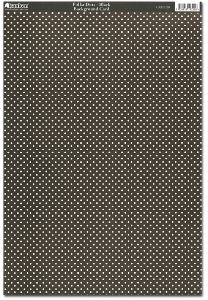Kanban Patterned Card - Polka Dots, Black/White (CRD1320)