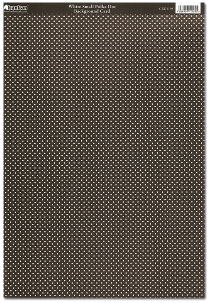 Kanban Patterned Card - Small Polka Dots, White (CRD1169) - Click Image to Close