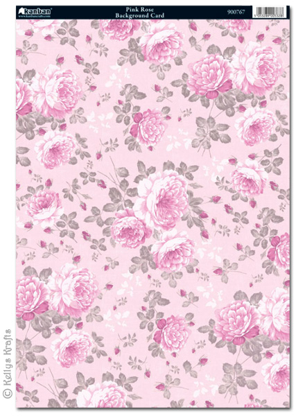 Kanban Patterned Card - Pink Rose (900767)