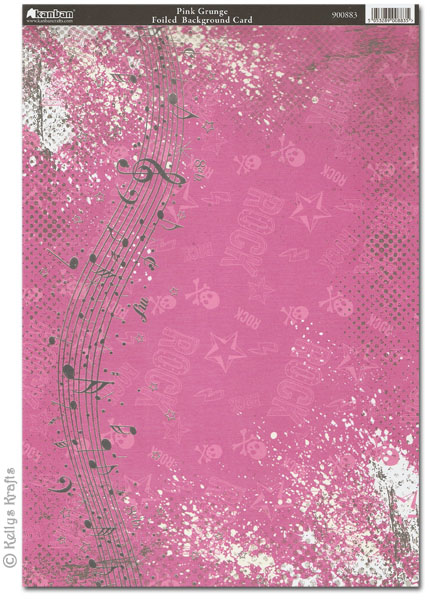Kanban Patterned Card - Pink Grunge (900883)
