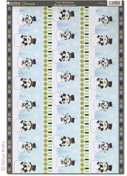 (image for) Kanban Patterned Card - Cute Snowman (CRD9949)