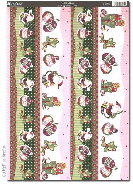 Kanban Patterned Card - Cute Santa (CRD9270) - Click Image to Close