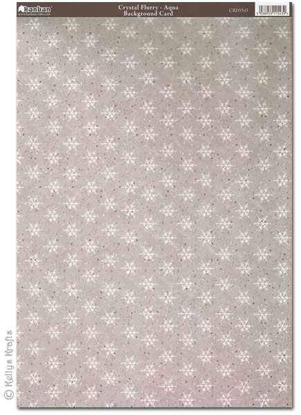Kanban Patterned Card - Crystal Flurry, Aqua (CRD1543)