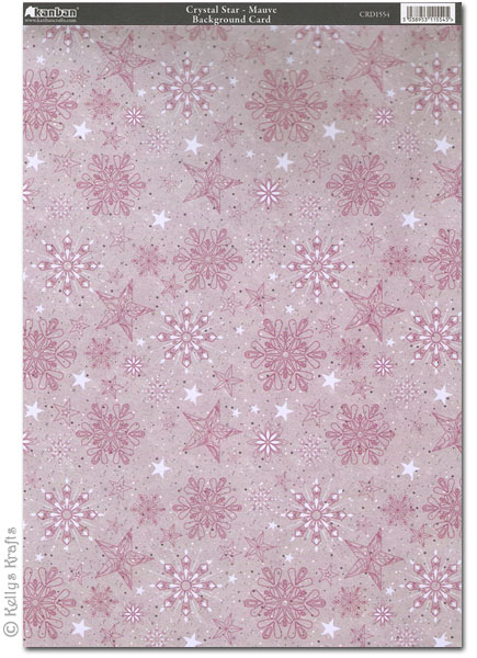 Kanban Patterned Card - Crystal Star, Mauve (CRD1554)