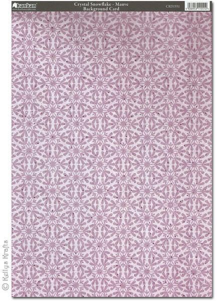 Kanban Patterned Card - Crystal Snowflake, Mauve (CRD1551)