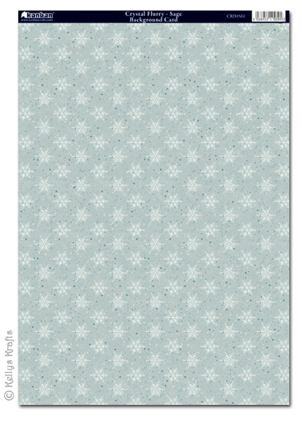 Kanban Patterned Card - Crystal Flurry, Sage (CRD1561)
