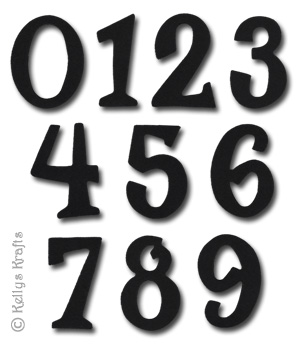 10 Piece Die Cut Numbers Kit, Black