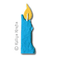 Mulberry Candle Die Cut Shape - Light Blue