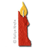 Mulberry Candle Die Cut Shape - Red