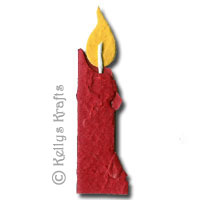 Mulberry Candle Die Cut Shape - Deep Red