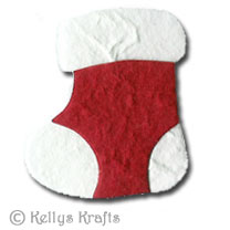 Mulberry Stocking / Bootie Die Cut Shape - Red