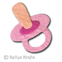 Mulberry Baby Dummy/Pacifier Die Cut Shape - Pink