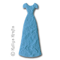 Mulberry Party Gown Die Cut Shape - Blue