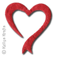 Mulberry Red Die Cut Hearts (Pack of 5)